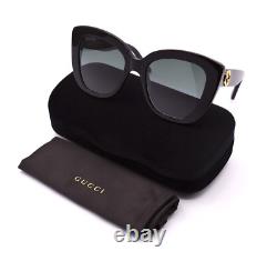 NEW GUCCI GG0327S 001 BLACK GREY AUTHENTIC SUNGLASSES 52-20 WithCASE