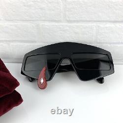 NEW! GUCCI GG0359S Runway Teardrop Crystal Geometric Black Oversized Sunglasses