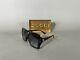 New Gucci Gg 0876 Square Sunglasses Black Gold Withgray Lens 001! Ships Today