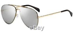 NEW Genuine CELINE MIRROR Silver Gold Metal Pilot Sunglasses CL 41391/S J5G SS