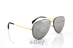 NEW Genuine CELINE MIRROR Silver Gold Metal Pilot Sunglasses CL 41391/S J5G SS