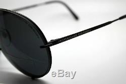 NEW Genuine PORSCHE DESIGN Matt Black Titanium Pilot Sunglasses P 8478 66 MM L