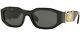 New Genuine Versace Medusa Biggie Black Grey Hexagonal Sunglasses Ve 4361 Gb187