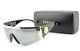 New Genuine Versace Tribute Black Silver Mirror Shield Sunglasses Ve 2197 10006g