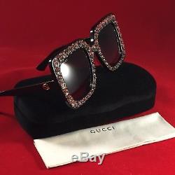 NEW Gucci Black Pearl Black lenses GG 0148 S 001 Sunglasses