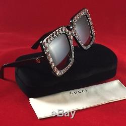 NEW Gucci Black Pearl Black lenses GG 0148 S 001 Sunglasses