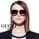 New Gucci Gg0062s Black Aviator Sunglasses Gray Lens 100% Uv Unisex
