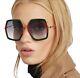 New Gucci Gg0106s 007 Sunglasses Green Red Gold 100% Uv Women Sunglasses