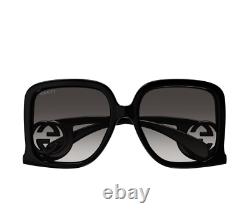 NEW Gucci GG1326S-001-58 Black Sunglasses