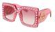 New Gucci Gg 0145 S 001 Rihanna Met Gala Limited Edition Pink Sunglasses