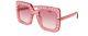 New Gucci Pink/pink Gardient Gg 0148 S 003 Sunglasses
