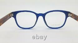 NEW Gucci RX Frame Glasses Blue Havana Red GG0005O 004 51mm AUTHENTIC Cat Eye