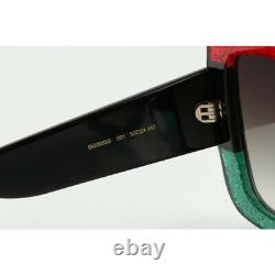 NEW Gucci Urban GG0083S 001 Sunglasses Square Red Green Black 100% AUTHENTIC