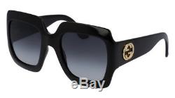 NEW Gucci Urban GG 0053S Sunglasses 001 Black 100% AUTHENTIC