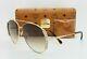 New Mcm Sunglasses Gold With Crystals / Brown Gradient Mcm125s (717) 62mm Aviator