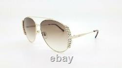 NEW MCM Sunglasses Gold with Crystals / Brown Gradient MCM125S (717) 62mm Aviator
