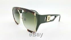 NEW MCM Sunglasses Havana Gold Olive Green Gradient MCM672SA 230 62mm AUTHENTIC