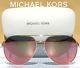 New Michael Kors Aviator W Rose Gold Mirrored Rodinara Sunglass Mk5009