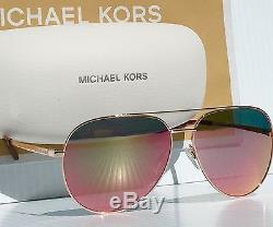 NEW MICHAEL KORS AVIATOR w ROSE GOLD Mirrored RODINARA Sunglass MK5009