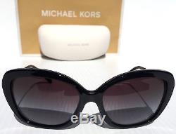 NEW MICHAEL KORS Antonella Gold & Black Frame Grey Grad Lens Sunglass MK 2030