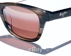 NEW Maui Jim KA'A POINT Grey Woodgrain POLARIZED ROSE Women's Sunglass R713-27