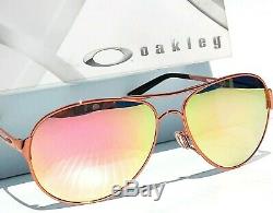 NEW Oakley Caveat POLARIZED Rose Gold 60mm Aviator Womens Sunglass 4054-01