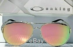 NEW Oakley Caveat POLARIZED Rose Gold in Silver Aviator Womens Sunglass 4054
