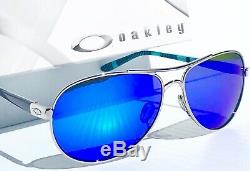 NEW! Oakley FEEDBACK Aviator Chrome POLARIZED Galaxy Blue Womens Sunglass 4079