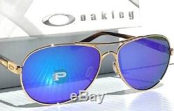 NEW Oakley TIE BREAKER GOLD Aviator POLARIZED Violet Womens Sunglass 4108-14