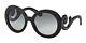 New Prada 27ns Minimal Baroque Sunglasses 1ab3m1 Black 100% Authentic