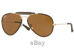 NEW RAY-BAN Aviators Outdoorsman Craft B-15 Glass Lens Sunglasses RB 3422-Q 9041