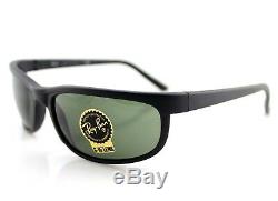 NEW RAY-BAN Sunglasses Predator 2 Matte Black G-15 Glass Lens Wrap RB 2027 W3327