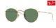 New Ray-ban Sunglasses Rb3447 Round Metal 001 Gold Arista 50mm