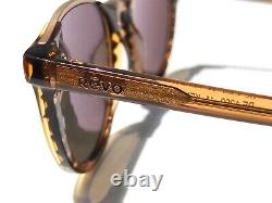 NEW REVO KENDALL Palm Springs Amber Horn POLARIZED Gold Lens Sunglass 1200 11 CH
