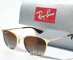 NEW Ray Ban ERIKA Matte Gold w POLARIZED Brown Lens Women's Sunglass RB 3539