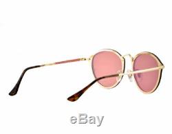 NEW Rayban Blaze Round Sunglasses RB3574N 001/E4 59mm Gold Pink Mirror AUTHENTIC