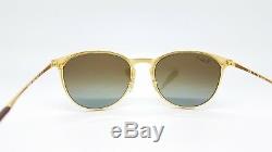 NEW Rayban Erika Metal Sunglasses RB3539 112/T5 54 Gold Brown Gradient Polarized