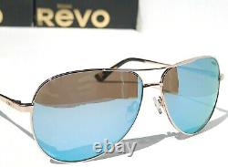 NEW Revo RELAY 59mm Aviator Gold POLARIZED Blue Womens Sunglass 1014 04 BL