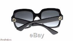NEW STYLE Gucci Women Sunglasses GG0036S 001 Black/Grey Lens Square 54mm