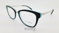 NEW Tiffany & Co. Frame RX Glasses TF2186 8274 52mm Black Blue Silver AUTHENTIC
