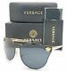 New Versace Sunglasses Medusa Ve2120 100287 43 Black/gold Grey Authentic 2120