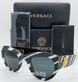 NEW Versace sunglasses VE4353 531387 51mm White/Black Grey Green AUTHENTIC 4353
