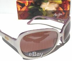 NEW womens Maui Jim Rainbow Falls Polarized White Pearl HCL Polarize Sunglasses