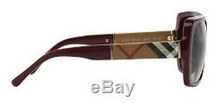 NWT Burberry Sunglasses BE 4160 3403/8G Bordeaux / Gray Gradient 58mm 34038G NIB