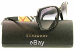 NWT Burberry Sunglasses BE 4160 3433/8G Black / Gray Gradient 58 mm 34338G NIB