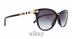 NWT Burberry Sunglasses BE 4216F 3001/8G Black / Gray Gradient 57 mm 30018G NIB