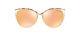 Nwt Michael Kors Sunglasses Mk 1020 11657j Pink Tortoise/rose Gold Mirrored 56mm