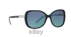 NWT TIFFANY & CO Sunglasses TF 4121B 80559S Black Blue Gradient Blue 55 mm NIB