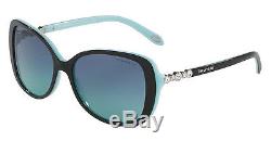 NWT TIFFANY & CO Sunglasses TF 4121B 80559S Black Blue Gradient Blue 55 mm NIB