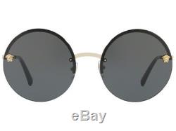 NWT VERSACE Sunglasses VE 2176 1252/87 Pale Gold / Gray 125287 59 mm NIB